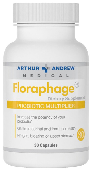 Arthur Andrew Medical Floraphage Prebiotic Formula and Probiotic Multiplier 30 Capsules