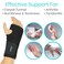 Vive Wrist Brace  Carpal Tunnel Hand Compression Support Wrap for Men Women Tendinitis Bowling Sports Injuries Pain Relief  Removable Splint  Universal Ergonomic Fit Black Right