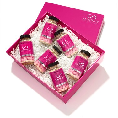 Hairfinity Hair Vitamins Scientifically Formulated with Biotin Amino Acids and a Vitamin Supplement That Helps Support Hair Growth Vegan 360 Veggie Capsules 60 Count Pack of 6