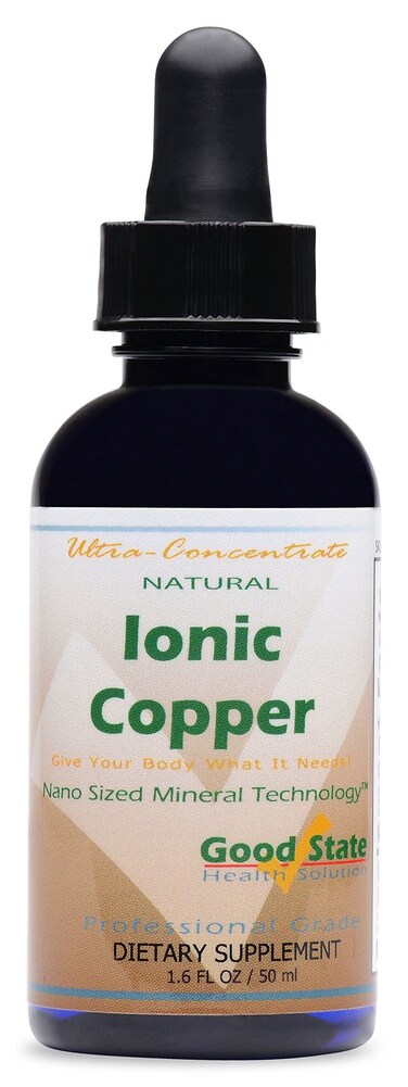 Good StateCopper Supplements Ultra Concentrated Liquid  Optimal Absorption NanoIonic Copper Supplement for Essential Health Support  100 Servings at 2mg of Pure Copper  16 Fl oz Bottle