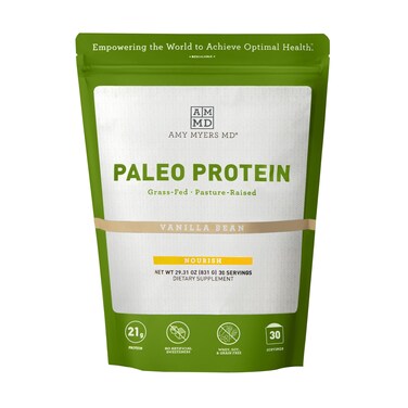 Amy Myers MD Pure Paleo Protein Powder  Clean Grass Fed Pasture Raised Protein  Hormone Free NonGMO Gluten  Dairy Free  Perfect for Keto and Paleo  Vanilla Bean 2931 oz 831 g