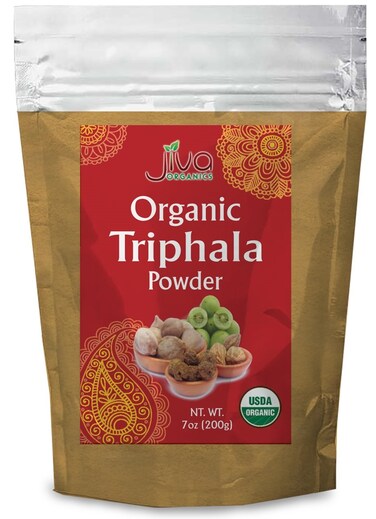Jiva OrganicsOrganic Triphala Powder 7 Ounce Bag  Ground Amla Bhibitaki and Haritaki Fruits Blended 100 Natural  NonGMO