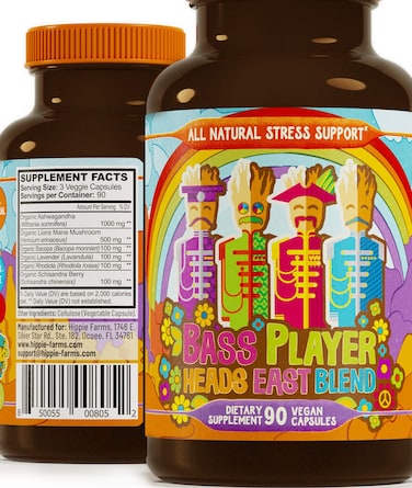 Stress Mood Energy Support  Ashwagandha Root Lions Mane  More  Good Vibrations Blend