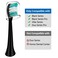 Replacement Toothbrush Heads Compatible with AquaSonic Black Series Vibe Series Electric Toothbrush Curved Shape Design Planted with Nylon Bristle Black
