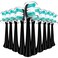 Replacement Toothbrush Heads Compatible with AquaSonic Black Series Vibe Series Electric Toothbrush Curved Shape Design Planted with Nylon Bristle Black