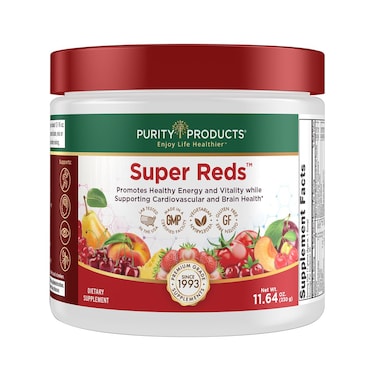 Purity Products Super Reds Powder Phytonutrient Superfood Drink Mix wFloraGLO Lutein  Phytonutrient Blend containing Polyphenols Antioxidants  More  330 Grams  30 Day Supply