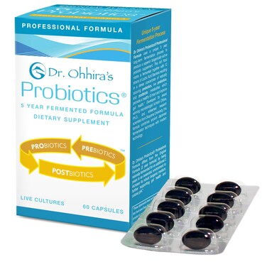 Dr Ohhiras Probiotics Professional Formula with 5 Year Fermented Prebiotics Live Active Probiotics and The only Product with Postbiotic Metabolites 60 Capsules