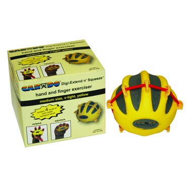 CanDo 102290 DigiExtend n Squeeze Hand Exerciser Large YellowXLight