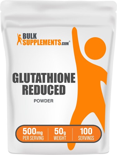 BulkSupplementscom Glutathione Reduced Powder  Glutathione Supplement Reduced Glutathione Powder  Glutathione 500mg Gluten Free 500mg per Serving 50g 18 oz Pack of 1