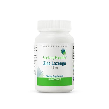 Seeking Health Zinc Lozenges  Immune Skin  Respiratory Health Support  Chelated Zinc Supplement to Support Healthy Skin Hair  Eyes  15 mg 60 Lozenges