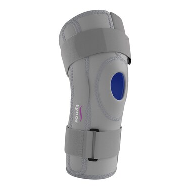 TYNORHinged Knee Brace with Double Strap Adjustable Knee Support For Men  Women Arthritis Meniscus Tear ACL MCL with Open Patella Design with Removable Metal Hinges  Side Stabilizers Medium