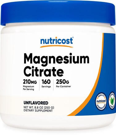 Nutricost Magnesium Citrate Powder Unflavored 250 Gram