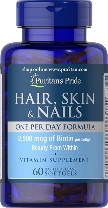 Puritans Pride Hair Skin Nails One Per Day Formula60 Softgels 60 Count 55554