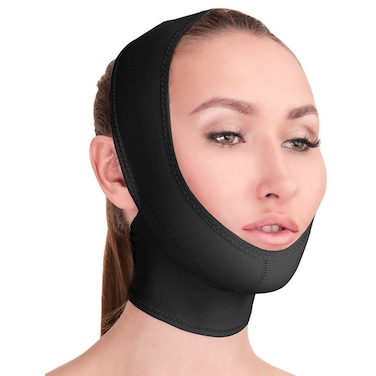 Post Surgical Chin Strap Bandage for Women  Neck and Chin Compression Garment Wrap  Face Slimmer Jowl Tightening S