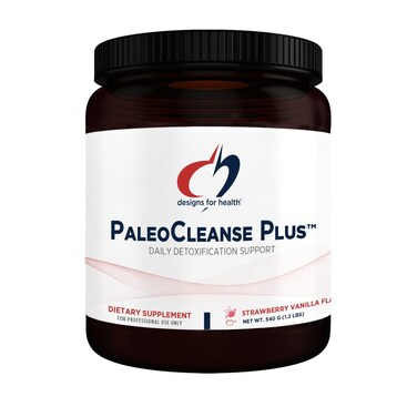 Designs for HealthPaleoCleanse Plus  Detox Powder with 18g Bone Broth Protein Antioxidant Herbs Vitamins  Minerals  Smoothie Shake Drink Mix StrawberryVanilla Flavor 15 Servings  540g