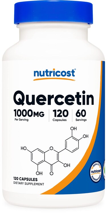 Nutricost Quercetin 1000mg 120 Capsules  Vegetarian Capsules 60 Servings 500mg Per Capsule NonGMO Gluten Free