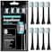 AquasonicStandard Replacement Brush Heads  for Normal  Sensitive Teeth  Compatible with Many AquaSonic Toothbrush Handles 8 Pack Black