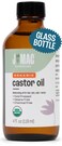 J MAC BOTANICALS Organic Castor Oil Cold Pressed Glass Bottle 4 oz NO DROPPER pure hexane free castor oil for face skin eyelashes