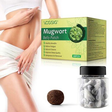 40pc Mugwort Navel StickerNatural Wormwood Essence Pills and Belly Sticker Healthy Moxibustion Belly StickerNatural Cleanse DampnessEvil RemovalRelieve FatigueImprove Sleep Quality