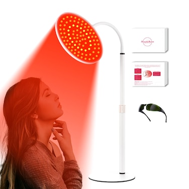 Red Light Therapy Lamp for Face Facial and Body Treatment with Adjustable Height Stand 120 LEDs 590nm 660nm 660nm940nm  Alleviate Muscle Soreness Skin Vitality