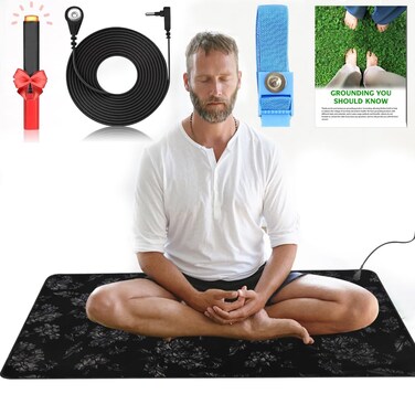 Grounding Mat for Sleeping Upgraded Grounding Pad with Pattern Earth Mat with Testing Pen and Grounding Cord Grounding Mat for Sleeping for Bed
