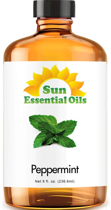Sun Essential Oils 8oz  Peppermint Essential Oil  8 Fluid Ounces  Aromatherapy Essential Oils  Peppermint Essential Oil for Diffuser  Mint Essential Oil