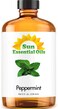 Sun Essential Oils 8oz  Peppermint Essential Oil  8 Fluid Ounces  Aromatherapy Essential Oils  Peppermint Essential Oil for Diffuser  Mint Essential Oil