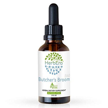 Butchers Broom B60 AlcoholFree Herbal Extract Tincture Concentrated Liquid Drops Natural Butchers Broom Ruscus aculeatus 2 fl oz