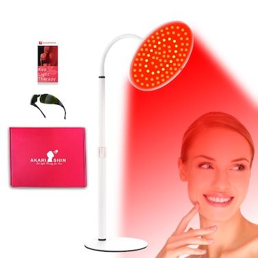 Red Light Therapy Lamp for Face Facial and Body Treatment with Adjustable Height Stand 120 LEDs 590nm 660nm 660nm940nm  Alleviate Muscle Soreness Skin VitalityWhite