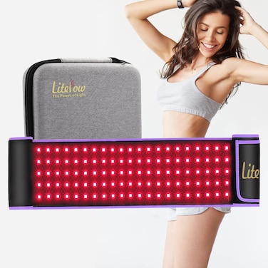 Red Light Therapy BeltInfrared Light Therapy Red Light Therapy Device with Pulse Mode for Body Pain Relief Near Infrared LED Red Light Therapy Wrap Wearable Pad for Leg Knee Back Waist Should