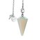 Pendulum Crystal Necklace Synthetic Crystal Pendulums for Divination Dowsing Quartz Pendulum Chakra Reiki Healing Jewelry for Women Men