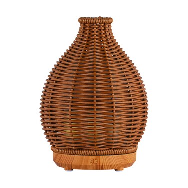 SpaRoomBoho Essential Oil Ultrasonic Misting Diffuser for Aromatherapy Dark Brown