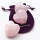 Polar JadeRose Quartz Crystal Puffy Heart for Chakra Energy Healing Meditation Massage and Decoration Set of 3 Rose Quartz
