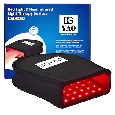 Red Light Therapy Device Hand Pain Relief Near Infrared LED with Pulse Mode Double side pad for Fingers Wrist Home Use