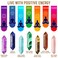 17Pcs Healing Crystals Stones Sets Hexagonal Bullet Shaped Reiki Meditation Gemstone Chakra Stones Tiger Eye Obsidian Quartz Crystals Gemstone Wand Set Pendants with Storage Box