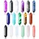 17Pcs Healing Crystals Stones Sets Hexagonal Bullet Shaped Reiki Meditation Gemstone Chakra Stones Tiger Eye Obsidian Quartz Crystals Gemstone Wand Set Pendants with Storage Box