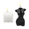 2 Pieces Bubble Candle and Female Body Shaped Candle Cube Cube Soy Wax Candle for Bedroom Bathroom Wedding Use or Gifting Cute Wax Candles Home Decor and Gifting
