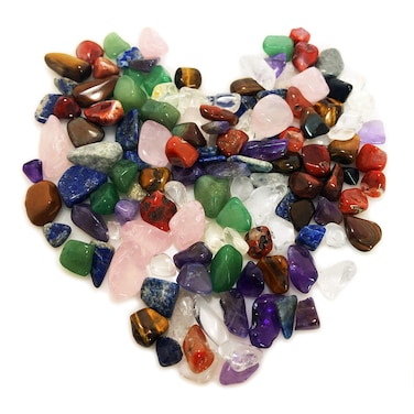 Mina HealChakra Stones Collection Tumbled and Well Polished Healing CrystalsGemstones 160 g 035 lb Chakra Stones Size 1525mm