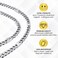 MagnetRX Magnetic Necklace for Men  Effective Mens Magnetic Necklaces  Stainless Steel Silver Curb Chain Necklace with Magnets