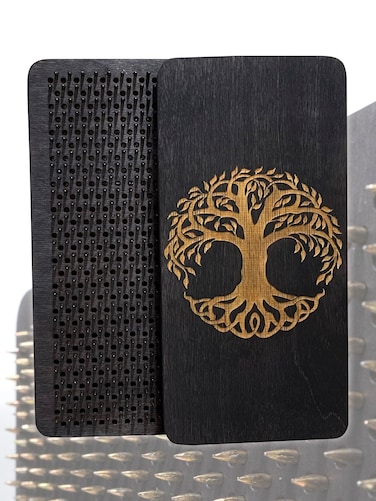 Wooden Yoga Board for Acupressure and Meditation with Nails for Deep Tissue Massage Sadhu Board for Yoga Practice Acupuncture Massage