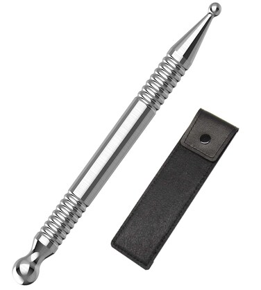 Acupuncture Pen  Stainless Steel Deep Tissue Acupuncture Pen  Manual Acupressure Massage Pen for Full Body Meridian Pain Relief  Face Massage