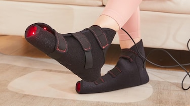 ALDIOUS Red  Infrared Light for Feet  Ankle 660nm  850nm LED Red Light Shoe Device with Pulse Mode 3 Level Temperature 102030mins Timer1 Pair