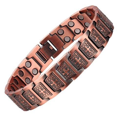 Buy MagnEnergy Copper Bracelet for Men for Joint Pain 999 Pure Copper Cross Magnetic Bracelet with Sizing Tool Adjustable Copper Jewelry Gifts Online Carrefour UAE