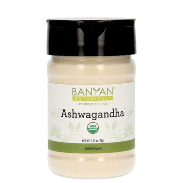 Banyan Botanicals Organic Ashwagandha Powder Withania somnifera for Vitality a Healthy Immune System Stress Relief More Spice Jar NonGMO Sustainably Sourced Vegan FFL