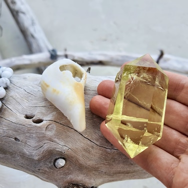 Natural Pure Citrine Large Double terminated Crystal Healing Crystal Manipura Chakra Manifest Dream Attracts Wealth Abundance Chakra Cleaning Metaphysical Meditation Crystal Reiki