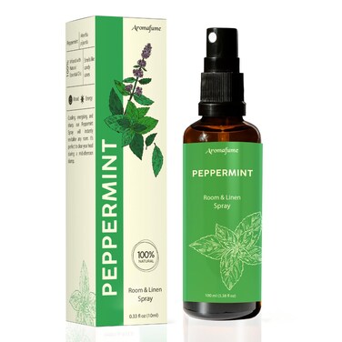 Peppermint Room Linen  Pillow Spray by Aromafume  100ml338 fl oz  with Pure Peppermint Essential Oil  Aromatherapy Spray for Relaxation Sleep  Stress Relief  Mist for Bedding Fabrics