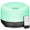 Essential Oil Diffuser Aromatherapy Humidifier 500ml Ultrasonic Aroma Air Vaporizer for Large Room Quiet Mist Humidifiers Remote Control for Small Baby Bedroom Home Black DiffuserBlack
