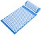 Signature Fitness Acupressure Mat and Pillow Set for BackNeck Pain Acupuncture Products to Relieve Muscle Fatigue Improve Insomnia for Sedentary People Acupuncture Eases Stress Massage Mat Blue