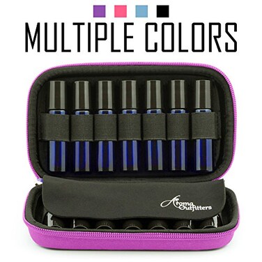 Aroma Outfitters Essential Oil Carrying Case Premium Storage Protection  Organizer for Roller Bottles Carry Case Protects up to 14 Roller Balls and Sample Drams  Perfect for Travel Pink