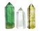 Set of 3 Crystal Wands of Clear Quartz Yellow Quartz  Fluorite StonePointed  Faceted for Healing Reiki Chakra Meditation Therapy Decor